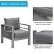 preview thumbnail 8 of 47, Royalcraft 4-Piece All-Aluminum Patio Set with 5" Cushions & 3.2" Widened Armrest, Seats 5, 250 lbs - 4-Piece Sets