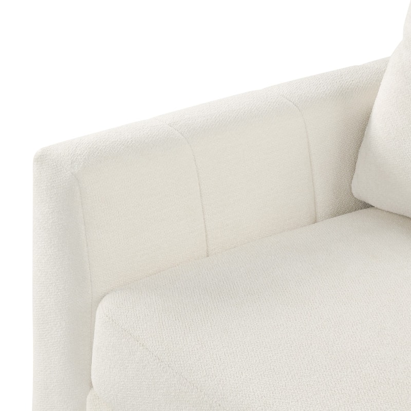 90" L-Shaped Warp Knitted Fabric Sectional Sofa with Storage Chaise