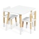 preview thumbnail 10 of 9, Costway Kids Wooden Table & 2 Chairs Set Children Play Activity Table - See details