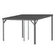 preview thumbnail 19 of 47, Domi Lean to Gazebo, Outdoor Hardtop Wall Mounted Gazebo with Sloping Galvanized Steel Roof