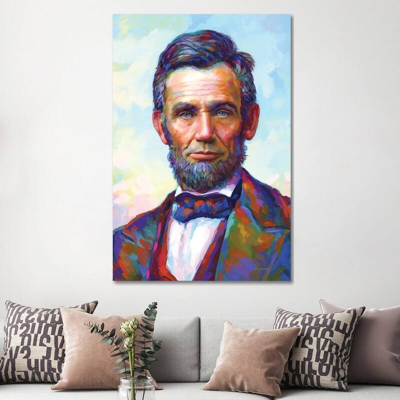iCanvas "Abraham Lincoln II" by Leon Devenice Canvas Print