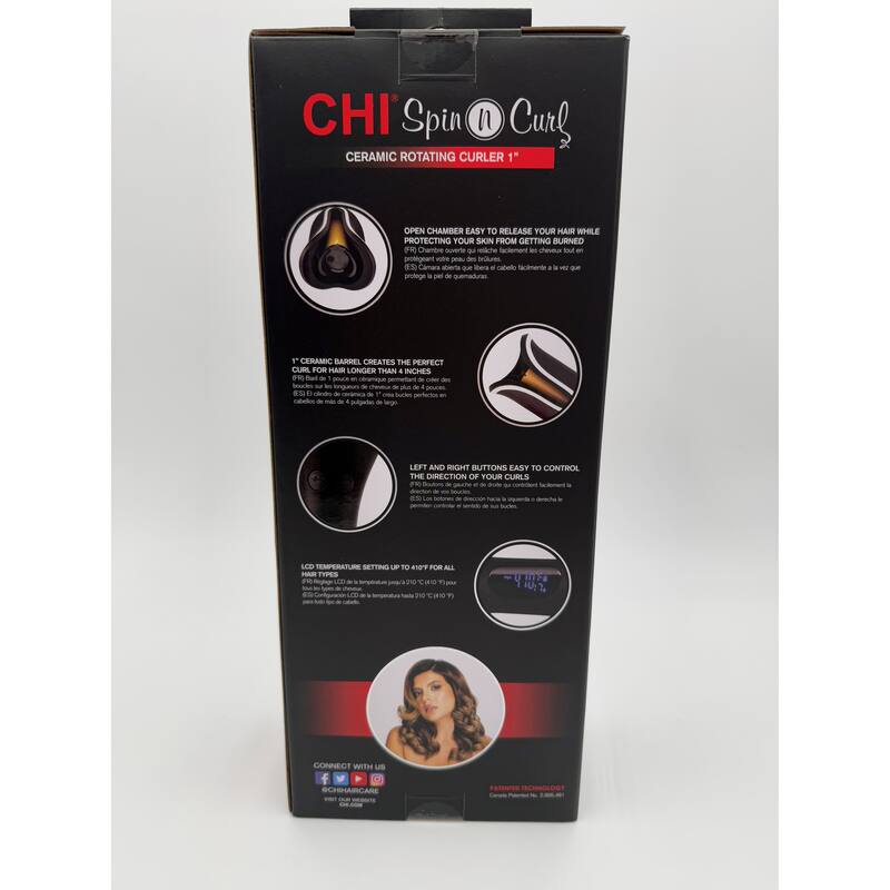 CHI Spin n Curl Ceramic Rotating Curler - 1"