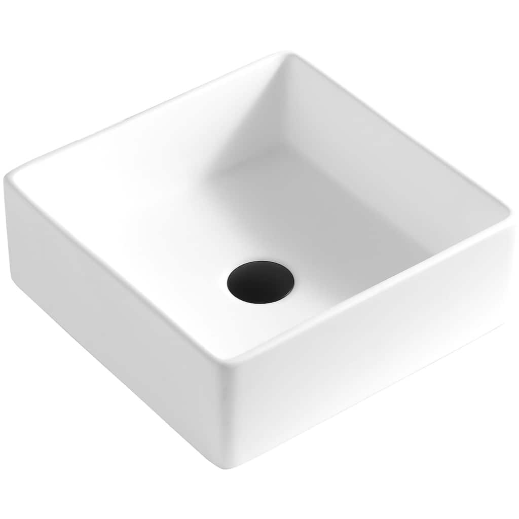 Karran USA QM174 Quattro Matte 14-1/2" Square Acrylic Vessel Bathroom