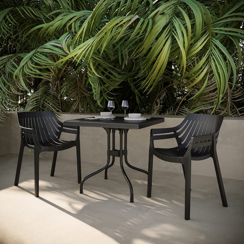 Chauncey Chairs and Lyra Table Set - White