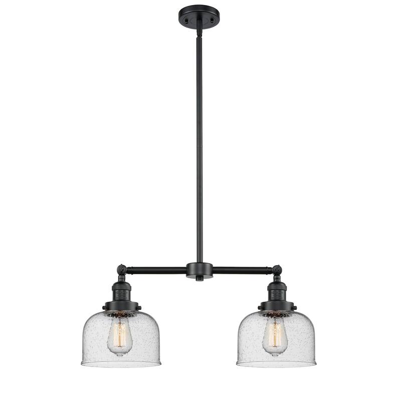 Innovations Lighting Large Bell 2 Light 24" Wide Linear Chandelier