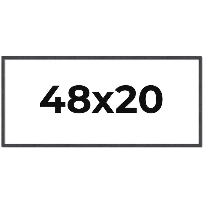 48x20 Frame Brown Solid Wood Picture Frame - Complete Modern Photo