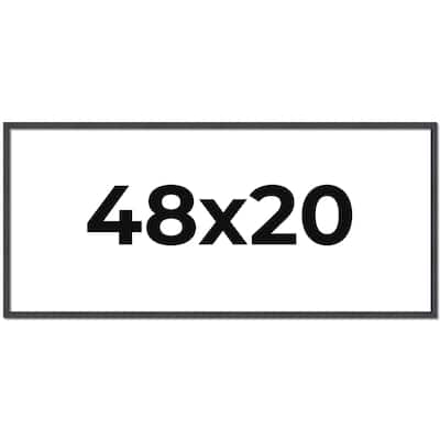 48x20 Frame Brown Solid Wood Picture Frame - Complete Modern Photo