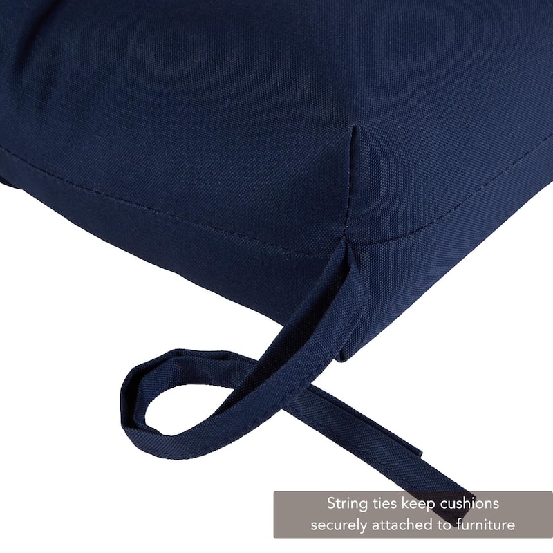 44-in x 22-in Solid Color Outdoor High-back Chair Cushions (Set of 2) (Cushions Only)