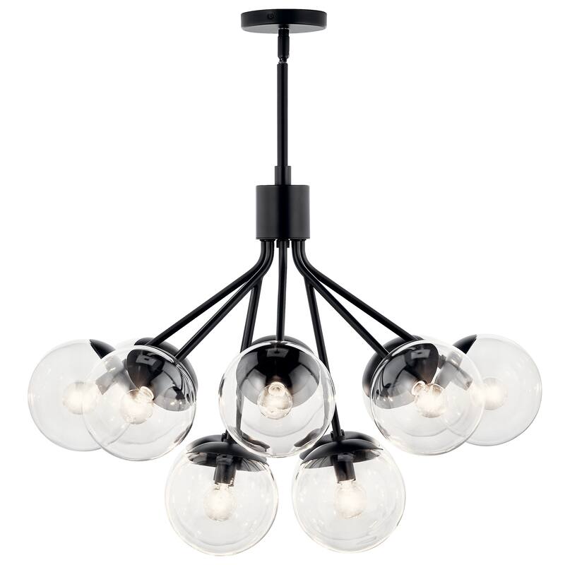 Kichler Lighting Silvarious Clear Glass Convertible Chandelier