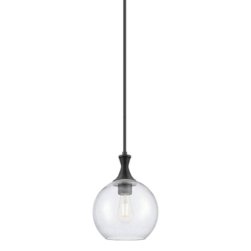 Innovations Lighting 415-1S-14-10 Astor Pendant Astor 10" Wide Pendant - Matte Black / Seedy