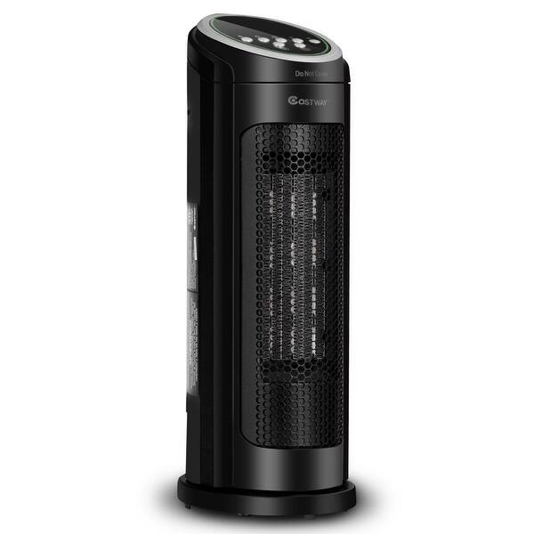 1500 W LED Portable Oscillating PTC Ceramic Space Heater - 6 x 7 x 17  inches (L x W x H) - - 28430582