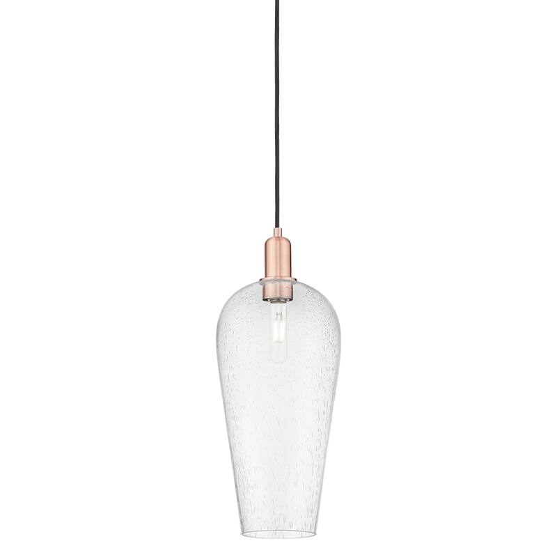 Innovations Lighting 716-1P-20-8 Chelsea Pendant Chelsea 8" Wide Mini - Antique Copper / Seedy Deco Swirl