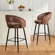 preview thumbnail 6 of 50, Glitzhome Modern 3-Piece Adjustable Bar Table Faux Leather Stool Pub Sets