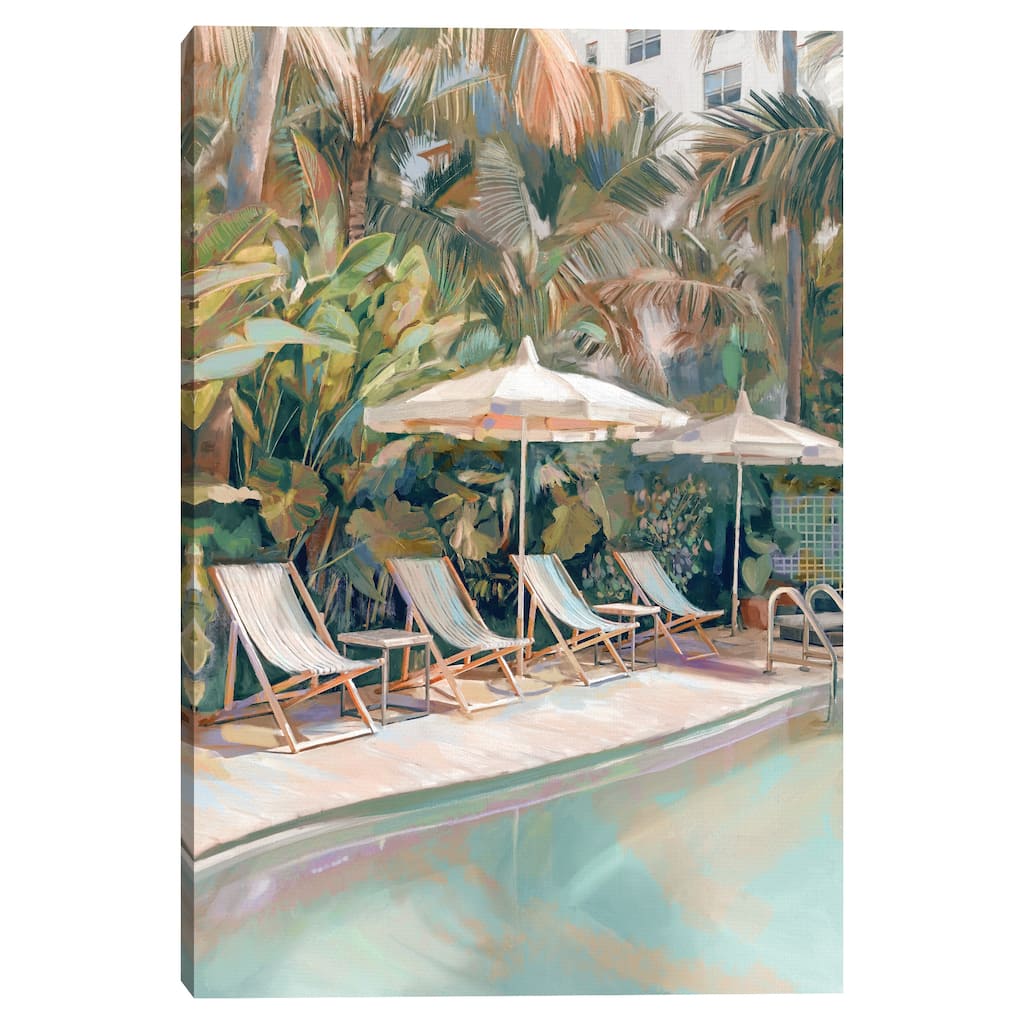 Poolside by Studio Arts Canvas Art Print