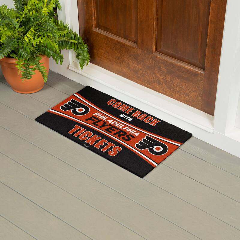 Ottawa Senators 28 in. x 16 in. PVC "Come Back With Tickets" Trapper Door Mat