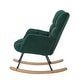 preview thumbnail 23 of 51, Teddy Fabric Tufted Glider Rocking Chair with Metal Frame