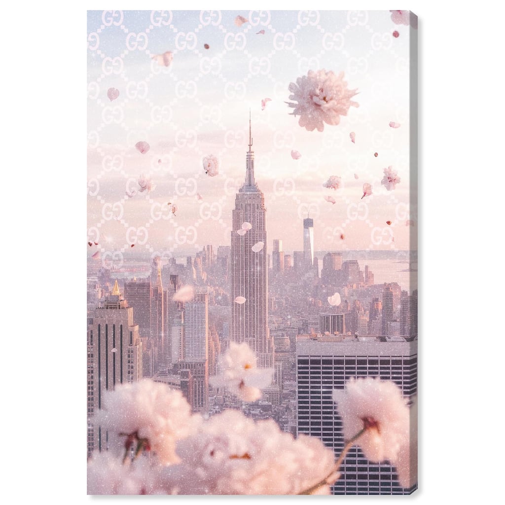 Raining Petals in NYC Canvas by Art Remedy, Gallery Wrapped