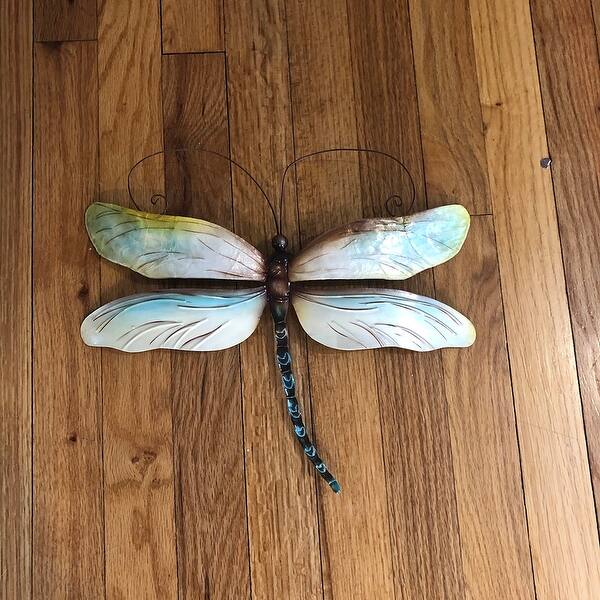 Shop Handmade Metal And Capiz Dragonfly Wall Decor Overstock