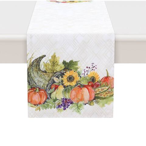 Laural Home Cornucopia Harvest Table Runner