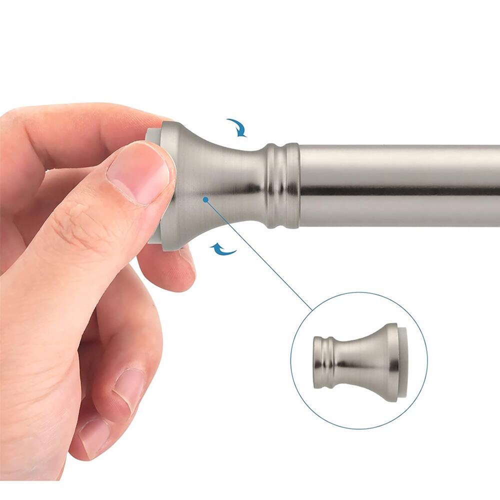 Spring Tension Shower Curtain Rod, 5490 Inches RustResistance