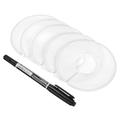 20 Pcs Clothes Dividers Blank Wardrobe Size Separator with Marker Pen - White
