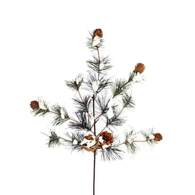 Set of 6 Snowy Pine Christmas Artificial Sprays 21"