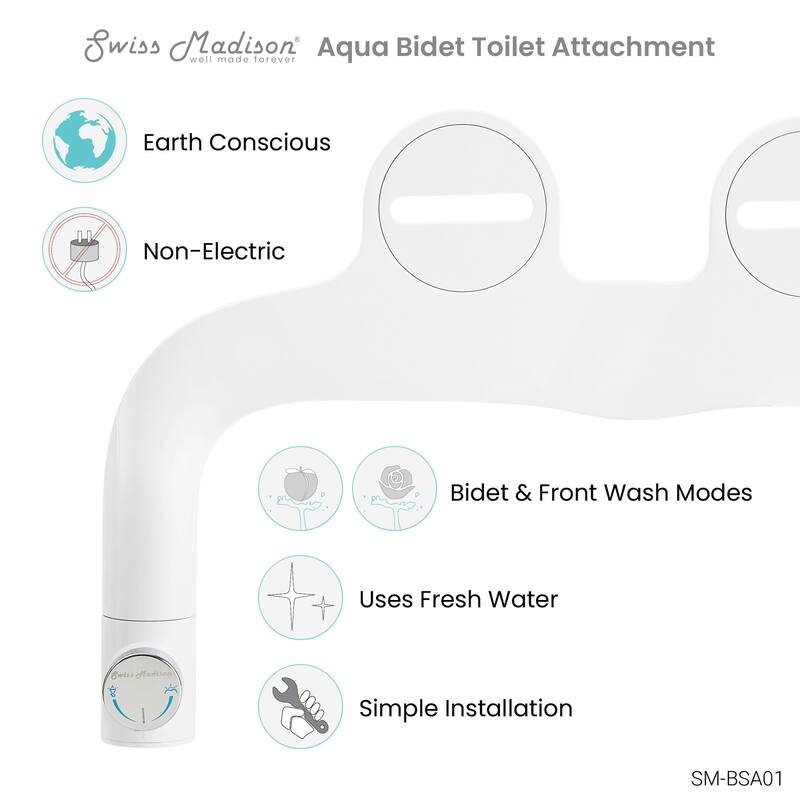 Swiss Madison SM-BSA01 Aqua Non-Electric Bidet Toilet Attachment