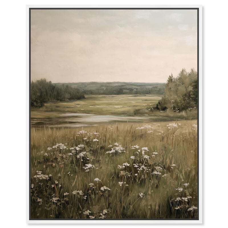Marshland Whispers Canvas by Art Remedy - White - 16" x 20"