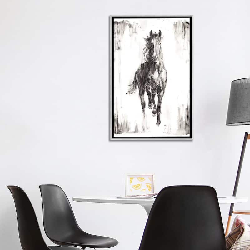 iCanvas "Rustic Black Stallion I" by Ethan Harper Framed