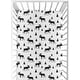 preview thumbnail 1 of 4, Sweet Jojo Designs Black and White Woodland Moose Rustic Patch Collection Fitted Crib Sheet