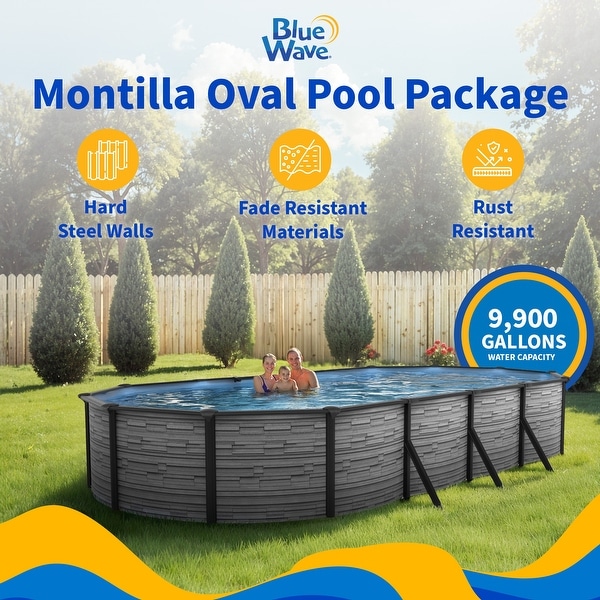 Blue Wave Montilla 52-in Deep Steel Wall A/G Swimming Pool w/ 6-in