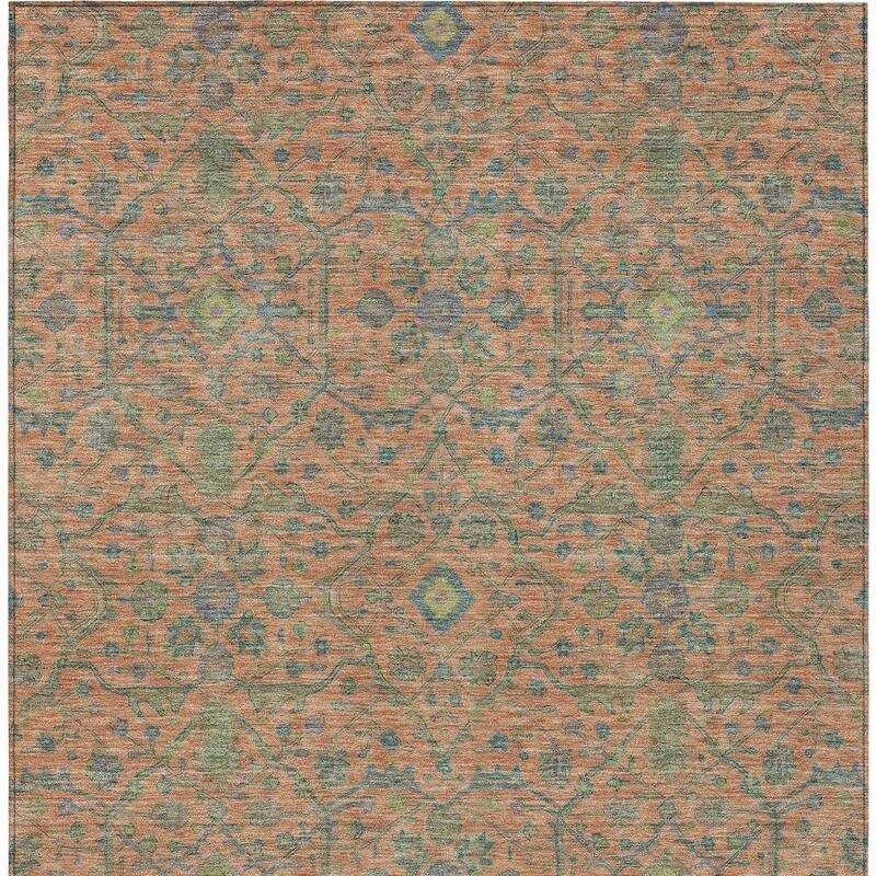 HomeRoots Floral Transitional Rectangle Outdoor Rug