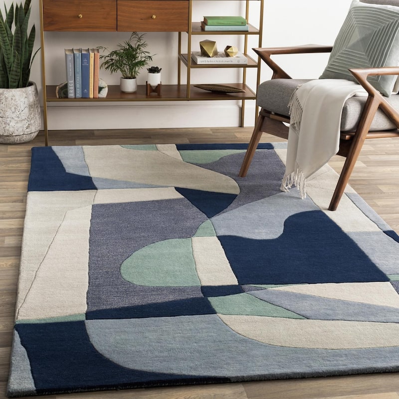 Livabliss Forum Glam Area Rug - 6' x 9' - Blue