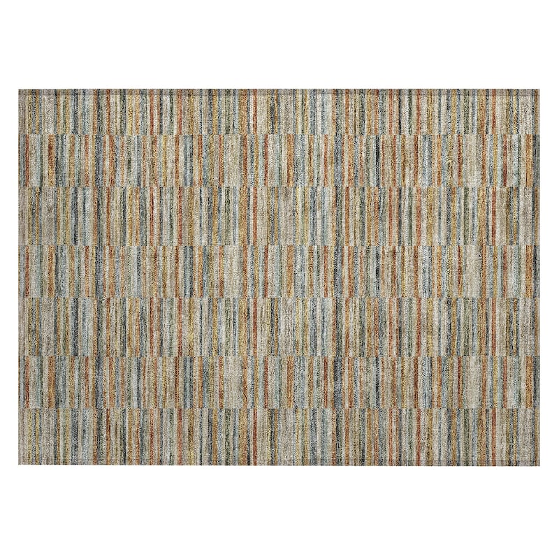 Machine Washable Indoor/ Outdoor Chantille Contemporary Geo Rug
