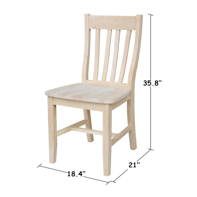 Copper Grove Quince Solid Wood Schoolhouse Chairs, Set of 2