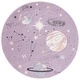 preview thumbnail 52 of 69, SAFAVIEH Carousel Kids Kyle Solar System Rug 5'3" Round - Purple/Orange - Round
