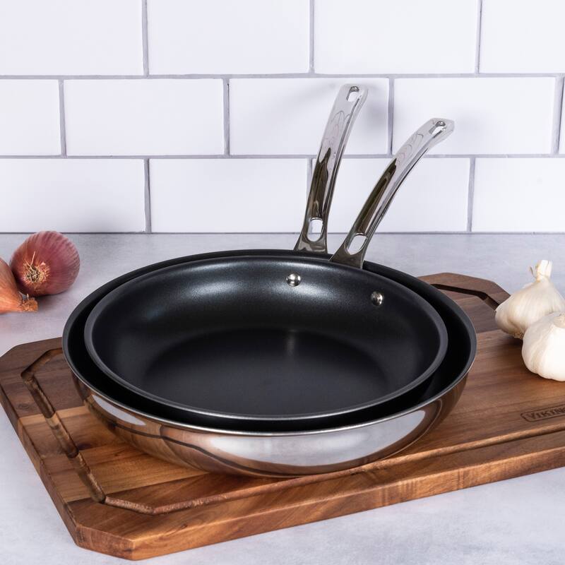 Viking 3-Ply Stainless Steel 2-Piece Nonstick Fry Pan Set