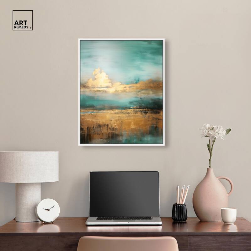 Cloudscape in Gold II Canvas by Art Remedy