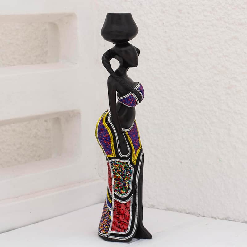 Novica Handmade Ohemaa Sese Wood Sculpture