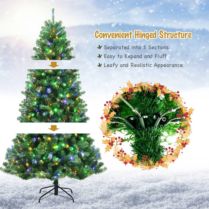 Artificial Christmas Tree with Remote Control and 9 Lighting Modes