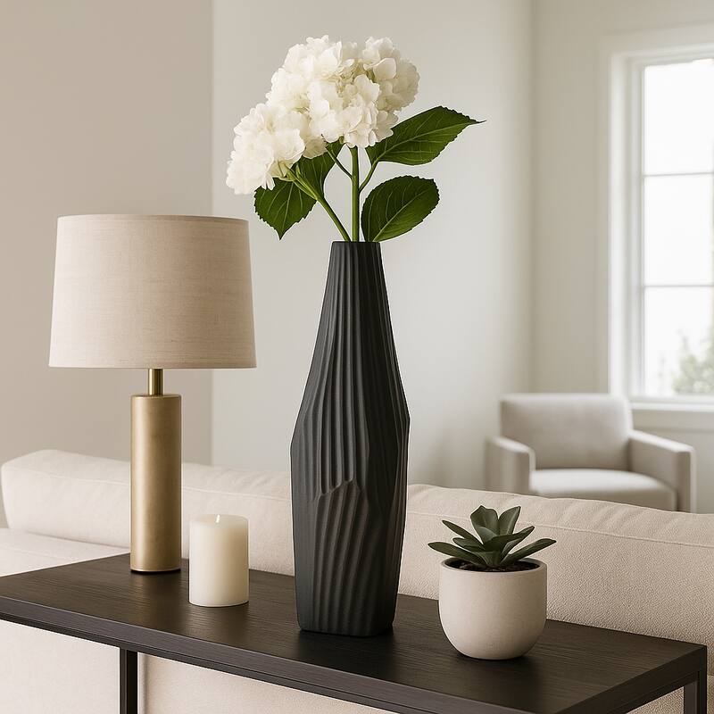 Aluminum Metal Balaz Asymmetrical Sculpted Vase