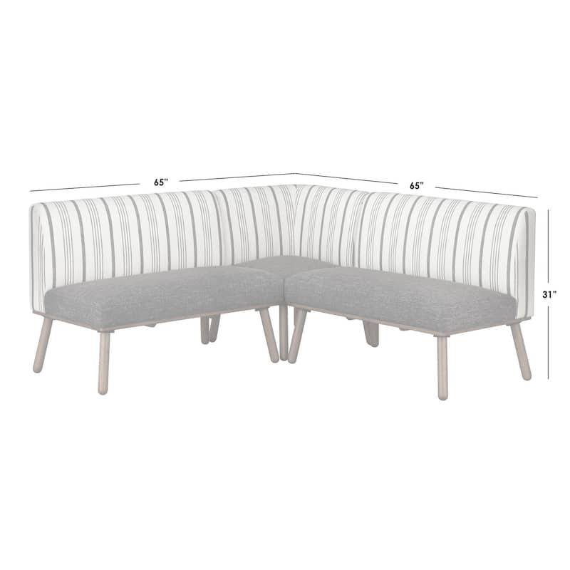 Lifestorey Gather 4-Piece Nook Banquette Set