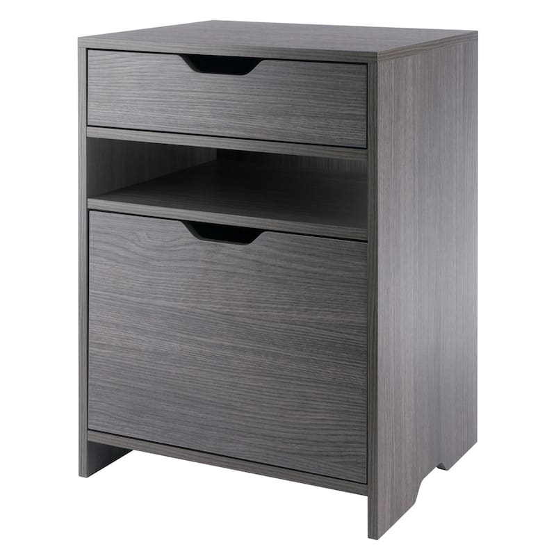 Filing Storage Cabinet with Drawer - 26.25" - Charcoal Gray
