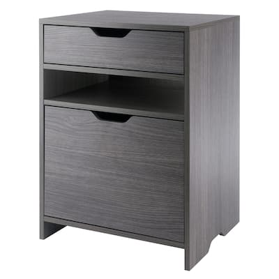 Filing Storage Cabinet with Drawer - 26.25" - Charcoal Gray