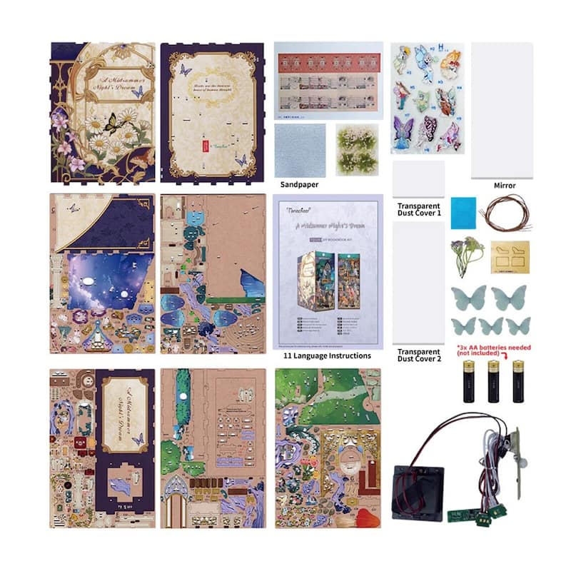 DIY 3D Book Nook Kit: A Midsummer Night's Dream 206pcs