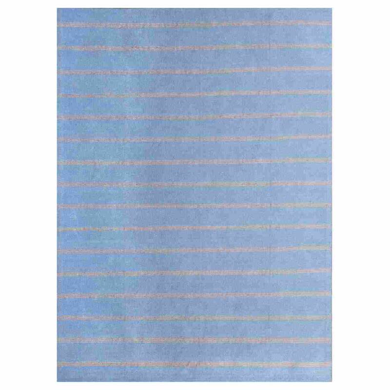 Sevita Striped Jute Area Rug - 5' x 7'9" - Light Blue/Tan