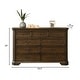preview thumbnail 6 of 14, Roundhill Furniture Maderne Traditional Wood 9-Drawer Dresser