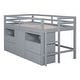preview thumbnail 24 of 40, Twin Size Loft Bed with Drawers, Cabinet and Shelves