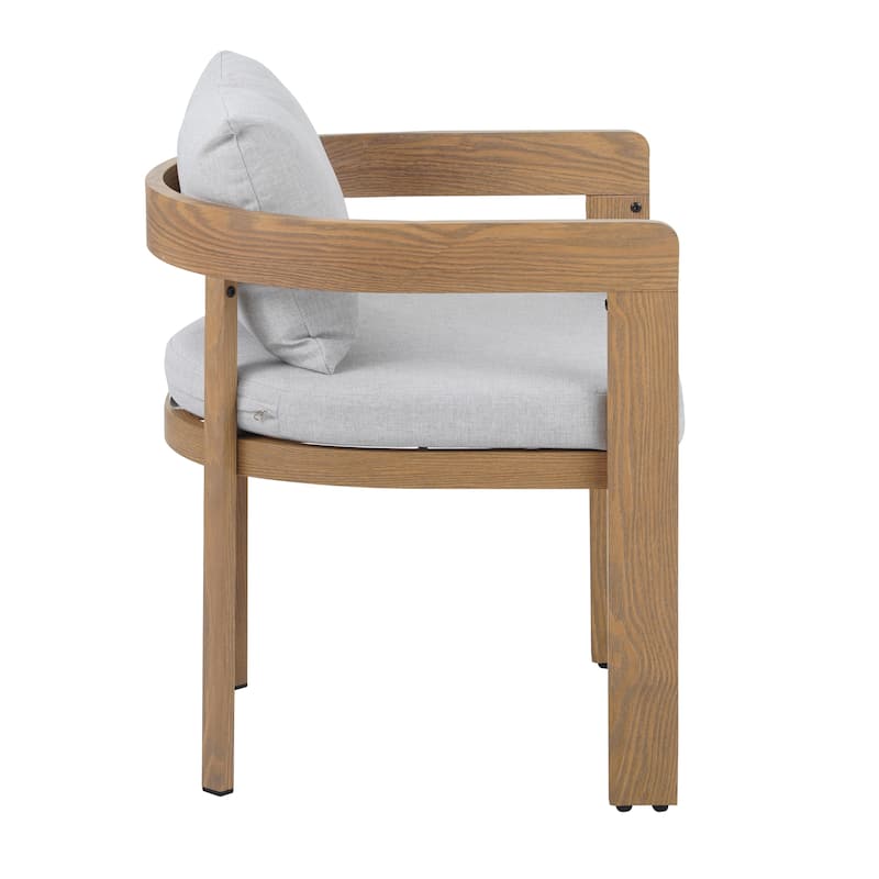 GDFStudio - Elko Aluminum Dining Chair with Cushion Set of 2