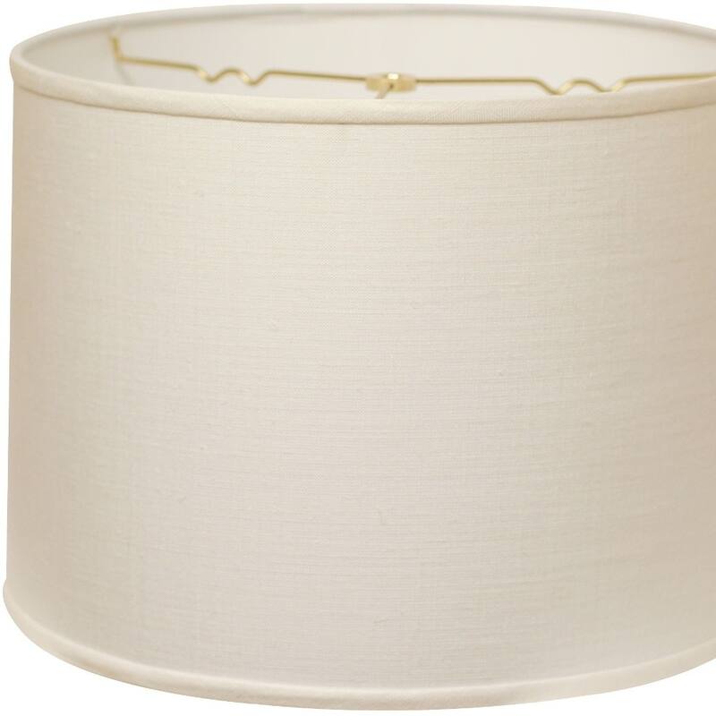 HomeRoots18" white Throwback Drum Linen Lampshade - 18